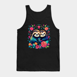 Sloth Couple Valentine Tank Top